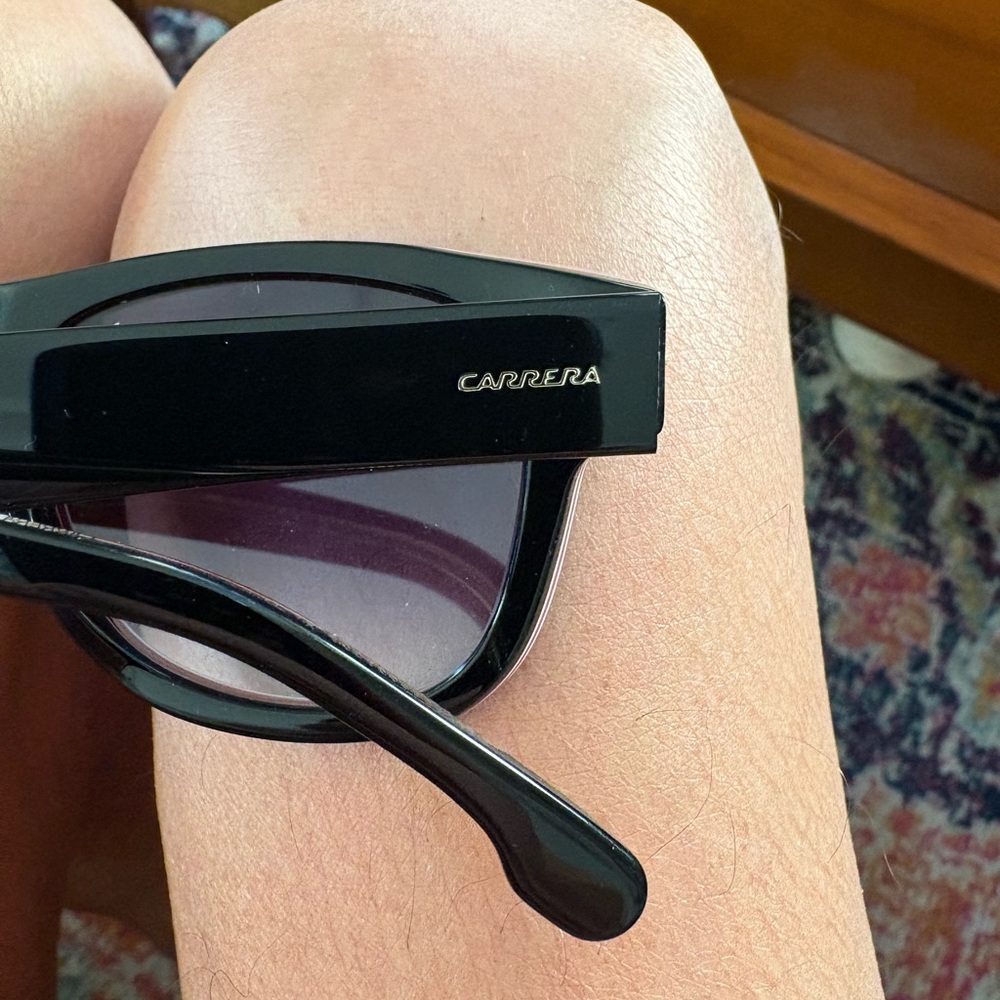 Carrera Black Frame Sunglasses with Smoke Gradient Lenses